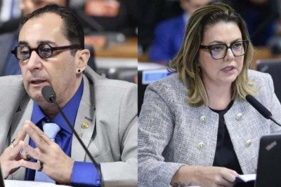Jorge Kajuru (PSB-GO) e Leila Barros (PDT-DF) estão entre os 20 signatários da denúncia protocolada -  (crédito: Agência Senado )
