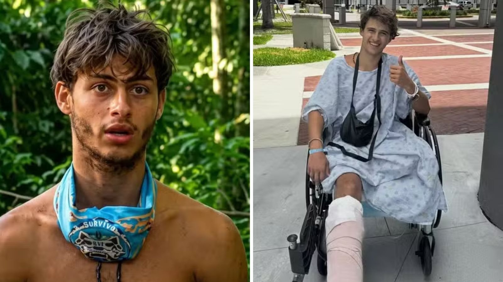 Stavros Floros, participante de 'Survivor Gr&eacute;cia', processou a produ&ccedil;&atilde;o do reality ap&oacute;s acidente que resultou na amputa&ccedil;&atilde;o da perna -  (crédito: Reprodu&ccedil;&atilde;o/Youtube ; Reprodu&ccedil;&atilde;o/Instagram)