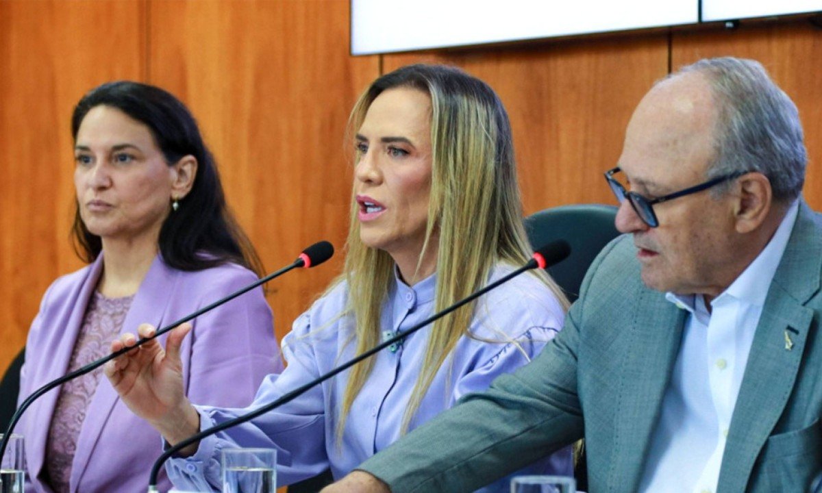 O aceno de Celina Leão para os servidores da Secretaria de Saúde do DF - (crédito: Foto: Fabio Cruz / Ascom Governadoria)