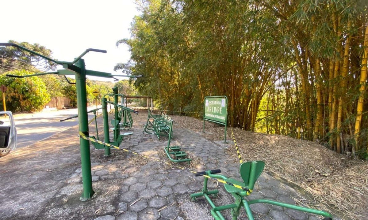 Áreas públicas estão sendo interditadas - (crédito: Prefeitura de Jeceaba)