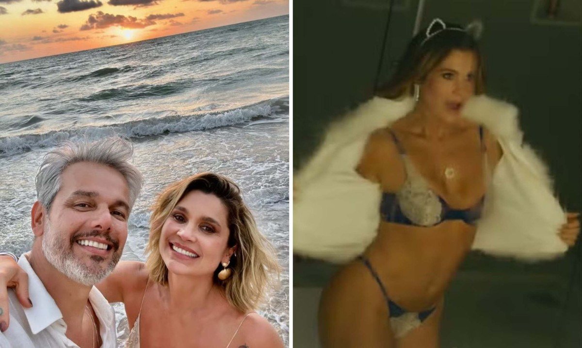 Otaviano Costa defendeu personagem sensual da esposa, Flávia Alessandra - (crédito: Redes sociais / TV Globo/reprodução)