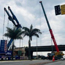 Obras no Trevo do Belvedere: vigas começam a ser içadas neste domingo - Edésio Ferreira/EM/DA Press