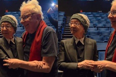 Fernanda Montenegro se emociona ao reencontrar Marco Nanini após após assistir a apresentação da peça 'Fim de Partida', da qual o ator é um dos protagonistas -  (crédito: Reprodução / Instagram)