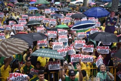 Manifestação na Praça da Liberdade no feriado de 7 de setembro -  (crédito: Gladyston Rodrigues/EM/DA Press)