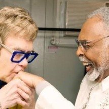 Gil encontra Elton John nos bastidores do Rock in Rio - Redes sociais/Reprodução