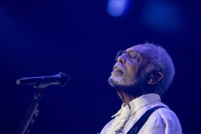 Show do cantor Gilberto Gil, no palco Mundo, durante o quarto dia do primeiro final de semana do festival Rock in Rio, no Rio de Janeiro  -  (crédito: Eduardo Anizelli/Folhapress)