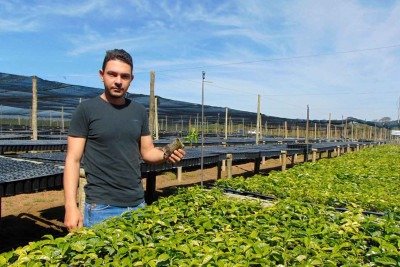 Família de Iago Aguiar adotou tecnologias das mudas até os piscinões para irrigação -  (crédito:  Luiz Ribeiro/EM/D.A Press)