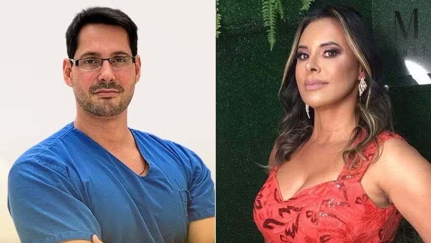 Cirurgi&atilde;o Rodrigo Ribeiro Credidio e uma paciente no centro da investiga&ccedil;&atilde;o do Conselho Regional de Medicina de Minas Gerais -  (crédito: Reprodu&ccedil;&atilde;o)