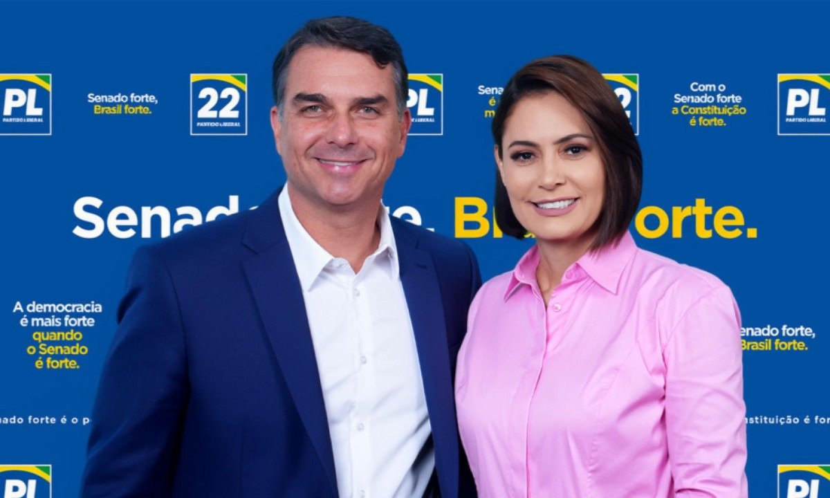 De ‘humilhada’ a cabo eleitoral: o novo capítulo na relação entre Michelle e Flávio - (crédito: Foto: Vittor Sales/Flávio Bolsonaro)
