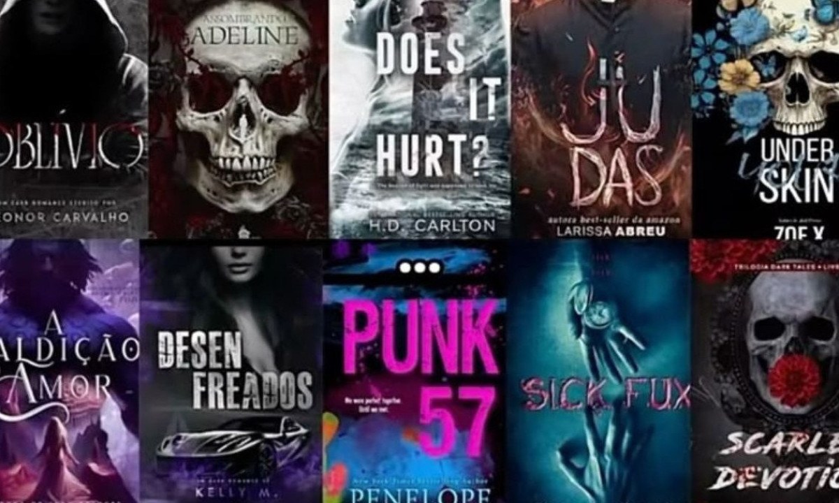 Obras do gênero Dark Romance, que conquistaram o público com suas narrativas intensas e temas complexos, ilustrando o fenômeno editorial - (crédito: Redes sociais)