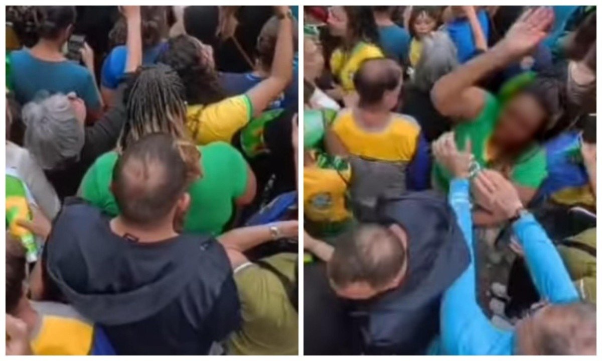 Segundo a vítima, ao perceber o que estava acontecendo, ela reagiu e atingiu o homem com vários tapas - (crédito: Arquivo pessoal / Reprodução)