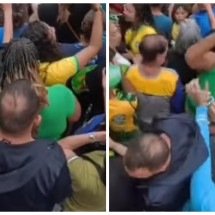 Mulheres vão à polícia por importunação sexual em ato de Flávio Bolsonaro  - Arquivo pessoal / Reprodução