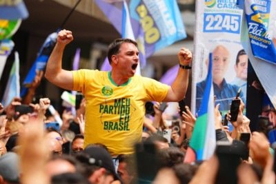 Fl&aacute;vio diz que Nordeste est&aacute; &lsquo;decepcionado&rsquo; com PT e virou verde-amarelo -  (crédito: Foto: Vittor Sales/Divulga&ccedil;&atilde;o Campanha Fl&aacute;vio Bolsonaro)