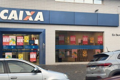 Ag&ecirc;ncias da Caixa Econ&ocirc;mica Federal amanhecem com avisos de greve, impactando o atendimento presencial de milhares de clientes -  (crédito: Gabriel Felice/EM/D.A. Press)