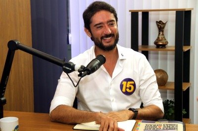 Gabriel Azevedo em sabatina do Estado de Minas com a TV Alterosa -  (crédito: Jair Amaral/EM/D.A. Press)
