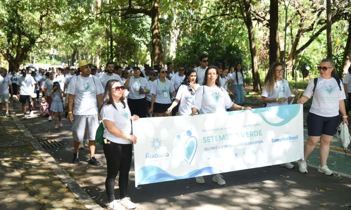 3ª Caminhada de Incentivo à Doação de Órgãos e Tecidos do Risoleta, no Parque Municipal Américo Renné Giannetti - (crédito: Gladyston Rodrigues/EM/D.A.Press)
