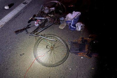 Ciclista é atropelado e motorista foge; é a segunda morte em quatro dias -  (crédito: PRF/Reprodução)