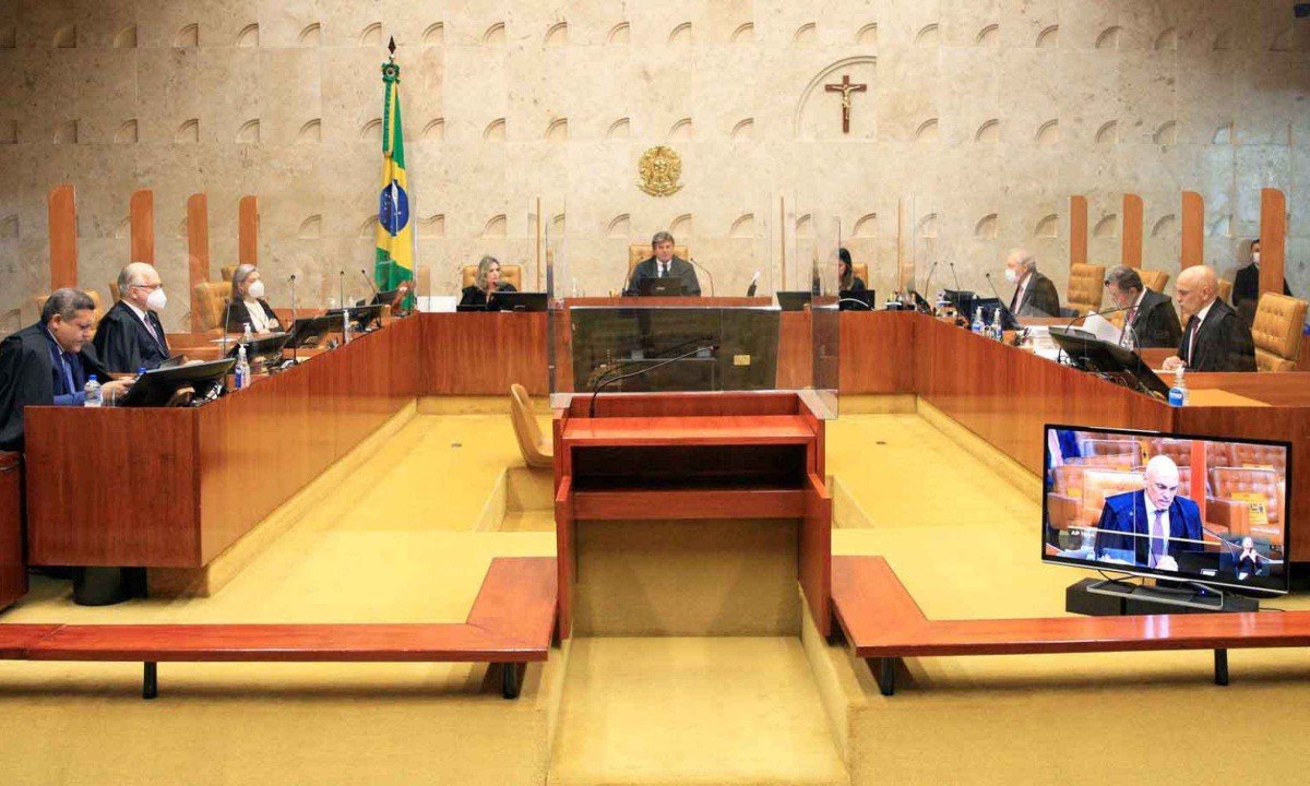 O plenário examinará relatório da PF sobre 52 mensagens encontradas no celular de Vorcaro. -  (crédito: Nelson Jr./SCO/STF – 20/4/22)