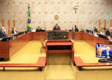 O plenário examinará relatório da PF sobre 52 mensagens encontradas no celular de Vorcaro. -  (crédito: Nelson Jr./SCO/STF – 20/4/22)