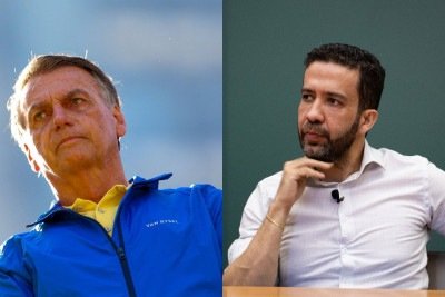 Justiça indeferiu pedido de Bolsonaro contra Janones por danos morais -  (crédito: Miguel Schincariol/AFP | Jorge Lopes/EM/D.A Press)
