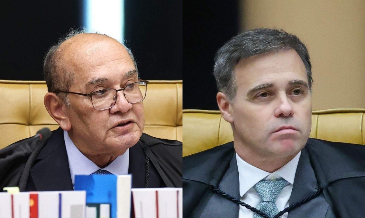 Gilmar Mendes e André Mendonça já tinham discutido mais cedo - (crédito: Alejandro Zambrana/STF)