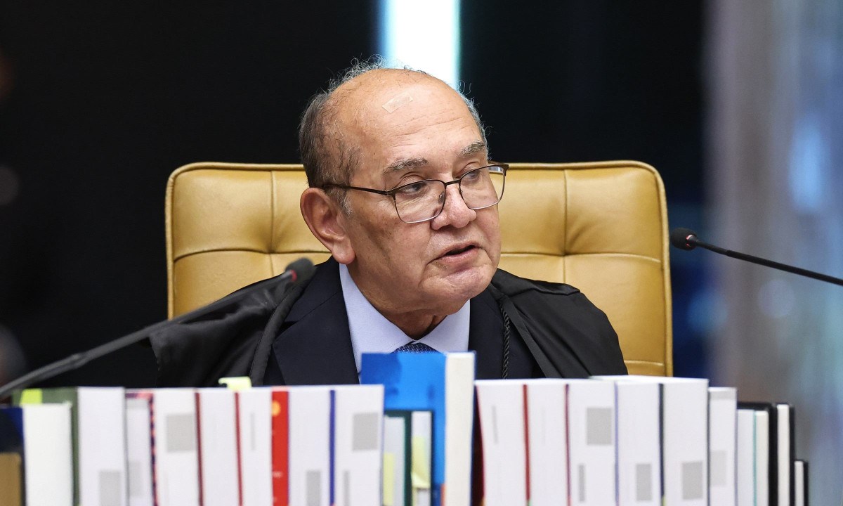 Ministro Gilmar Mendes em seção - (crédito: Antonio Augusto)