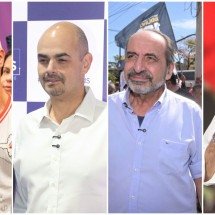 Pesquisa F5: Cleitinho tem 34%; Simões, 14%; Kalil e Patrus, 10% -  Marcus Vinícius/Campanha do Cleitinho/Divulgação; Marcos Vieira /EM/DA. Press; Leandro Couri/Campanha Kalil/Divulgação; Marcos Vieira /EM/DA. Press