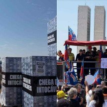 Zema faz manifestação em Brasília contra Alexandre de Moraes - Redes sociais/Reprodução