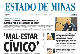 Capa impressa do Estado de Minas de 16/9/2026