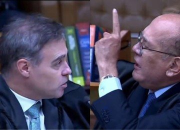 Gilmar Mendes acusou André Mendonça de atuar com interesse político eleitoral -  (crédito: Reprodução/TV Justiça)