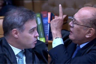 Gilmar Mendes acusou André Mendonça de atuar com interesse político eleitoral -  (crédito: Reprodução/TV Justiça)