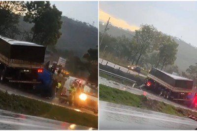 Acidente aconteceu no início da noite desta terça-feira (15/9) -  (crédito: CBMMG)