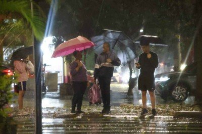 Chuva atingiu diferentes intensidades ao redor da capital -  (crédito: Marcos Vieira/EM/D.A.Press)