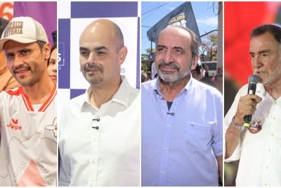  Cleitinho tem 34%; Simões, 14%; Kalil e Patrus, 10%, segundo pesquisa do instituto F5  -  (crédito:  Marcus Vinícius/Campanha do Cleitinho/Divulgação; Marcos Vieira /EM/DA. Press; Leandro Couri/Campanha Kalil/Divulgação; Marcos Vieira /EM/DA. Press)