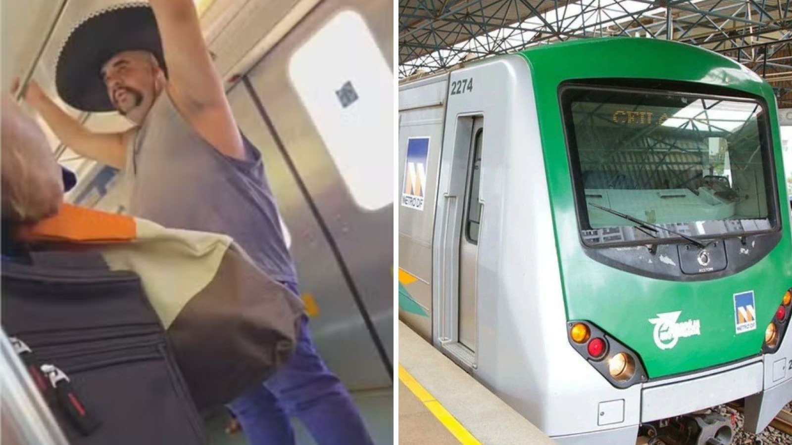 Metr&ocirc; do Distrito Federal, onde um homem assediou e agrediu mulheres em vag&atilde;o exclusivo -  (crédito: G1 / Ag&ecirc;ncia Bras&iacute;lia)
