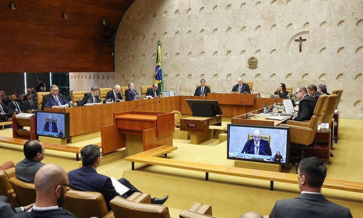 Flávio Dino, André Mendonça e Alexandre de Moraes; os três protagonizaram momentos tensos na Corte - (crédito: Gustavo Moreno/STF)