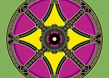 Mostra de Ângelo Mazzuchelli no Centro Cultural UFMG imagina Praça Raul Soares com diferentes cores da pop art  -  (crédito: Reprodução)