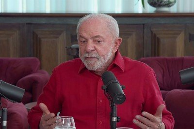 Presidente Lula podcast 'Desce a Letra Show' -  (crédito: Reprodução/Podcast)