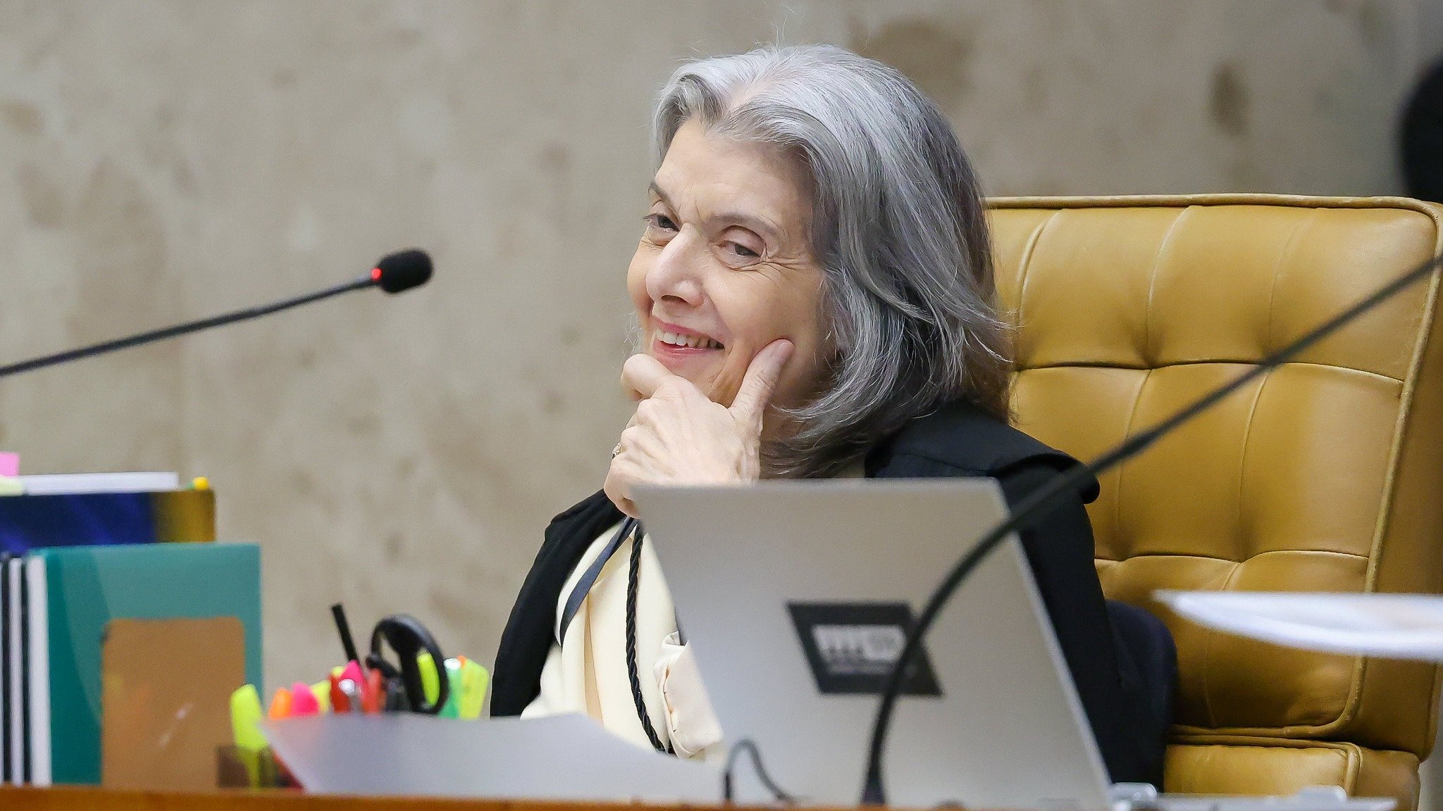 A ministra C&aacute;rmen L&uacute;cia, do Supremo Tribunal Federal, figura central nos debates sobre a participa&ccedil;&atilde;o feminina em espa&ccedil;os de poder no Brasil. -  (crédito: Gustavo Moreno/STF)