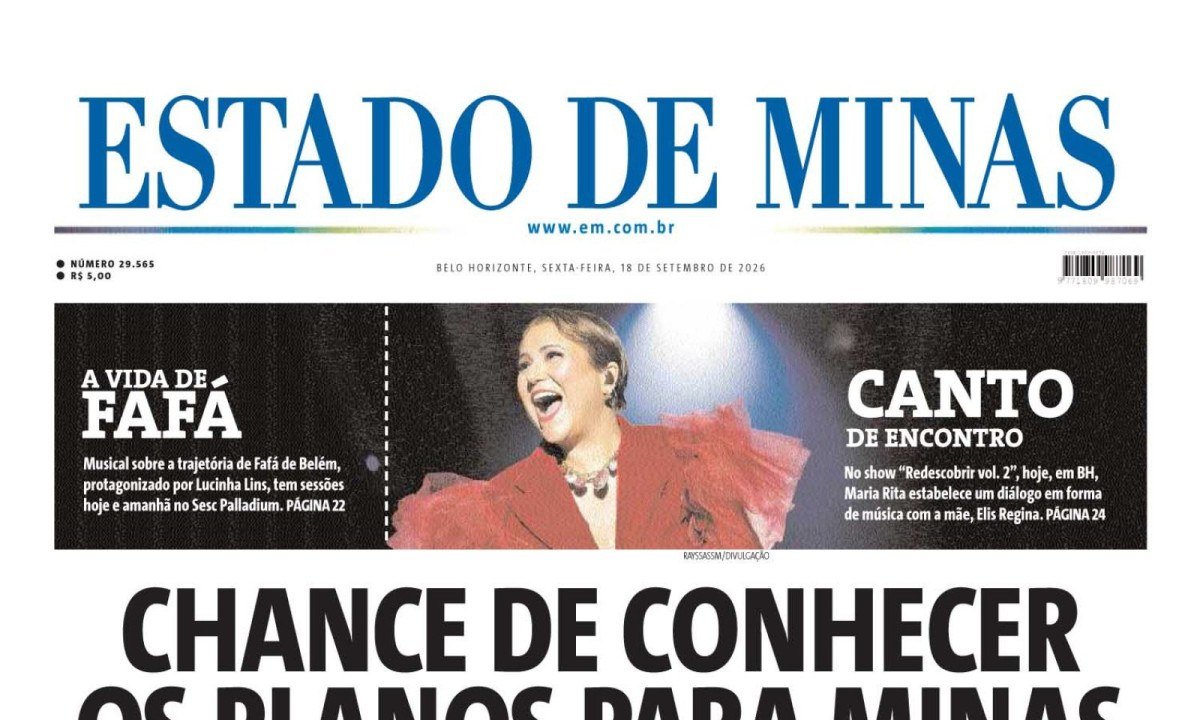 - (crédito: CAPA DO ESTADO DE MINAS)