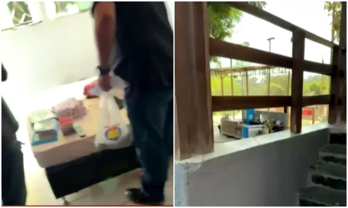 Policiais civis são suspeitos de forjar uma apreensão de drogas no Bairro Bandeirantes, na Pampulha - (crédito: TV Alterosa / Reprodução)