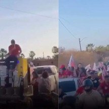 Prefeito promete estrada se esposa tiver 80% dos votos - Redes Sociais/Reprodução