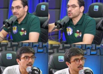A equipe do programa precisou intervir para separar os dois -  (crédito: Future Cast/Reprodução)