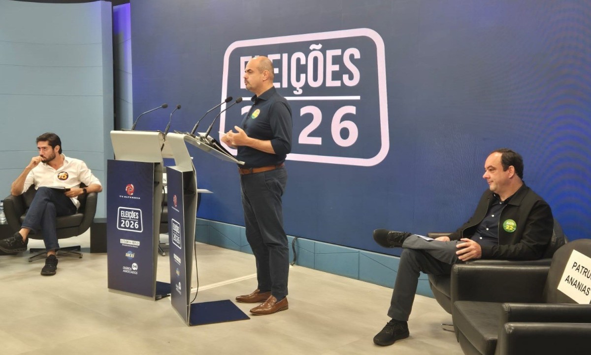 O debate promovido pela TV Alterosa reuniu candidatos para discutir as estratégias de segurança pública para as Eleições 2026 - (crédito: Jair Amaral/EM/DA Press)