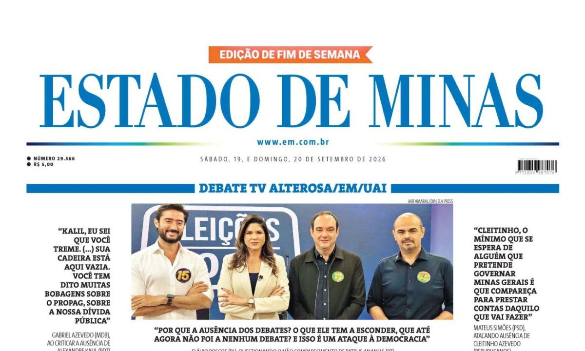 - (crédito: CAPA DO ESTADO DE MINAS )