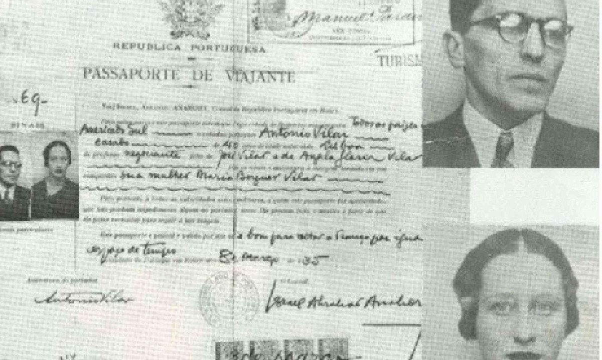 Olga Benário e Luiz Carlos Prestes aparecem como um casal em documentos falsos usados na viagem clandestina ao Brasil, em 1935 -  (crédito: arquivo em)