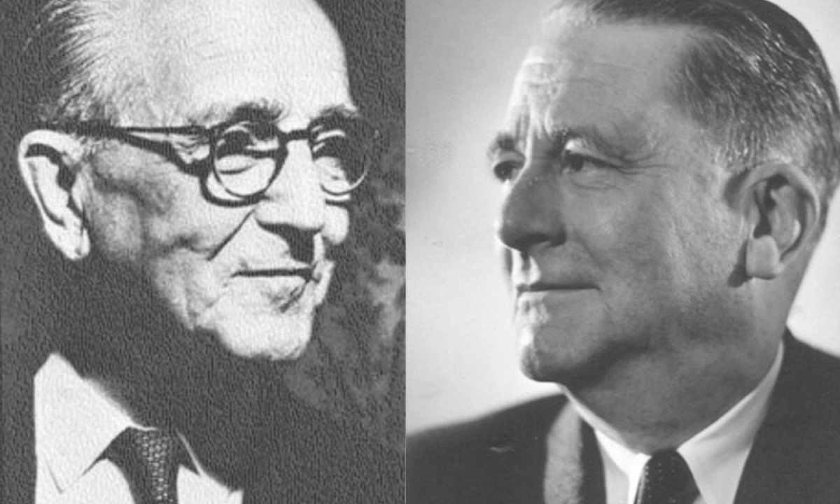 Hans Kelsen e Carl Schmitt -  (crédito: CIFD/Universidad de Externado Colombia/Reprodução)