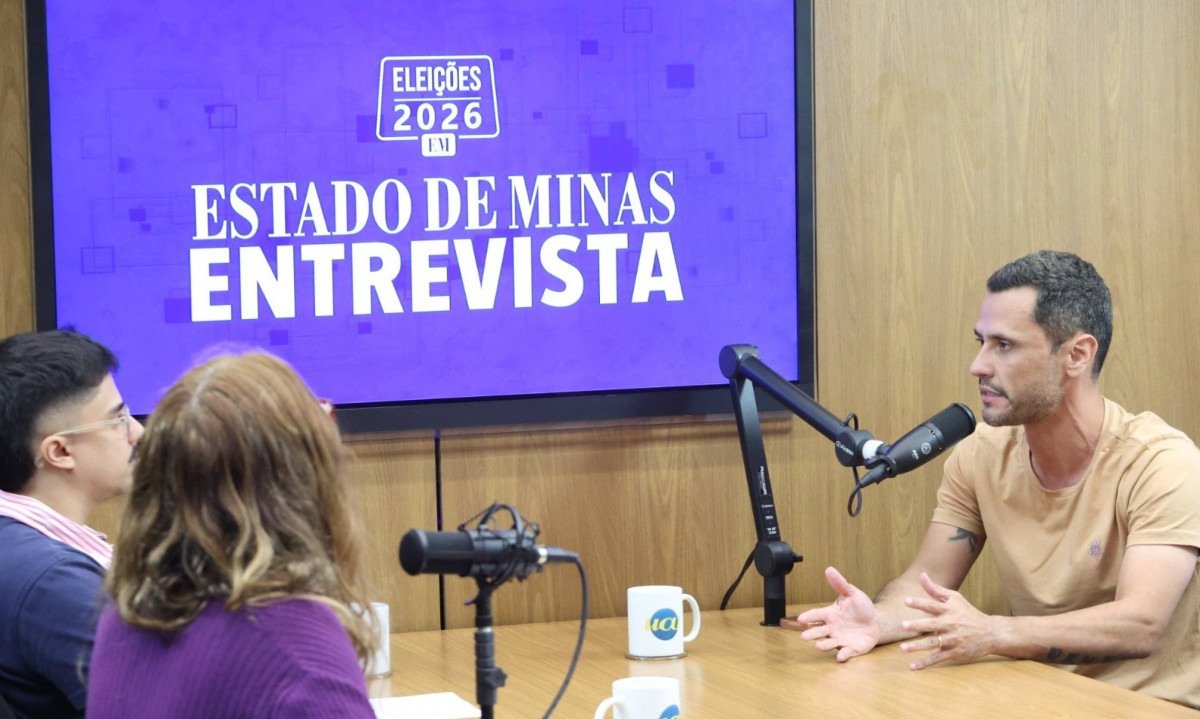 Cleitinho na sabatina do Estado de Minas com o Portal Uai e a TV Alterosa - (crédito: Marcos Vieira/EM/D.A. Press)