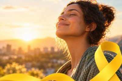 Mulher com o símbolo da campanha Setembro Amarelo, de prevenção ao suicídio -  (crédito: Magnific)
