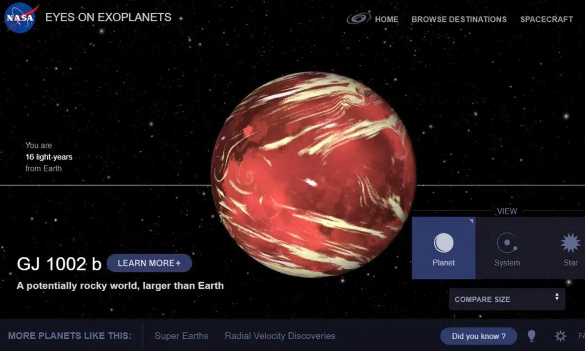 Pesquisa identifica oito planetas candidatos a ter vida extraterrestre - (crédito: Frame Nasa)